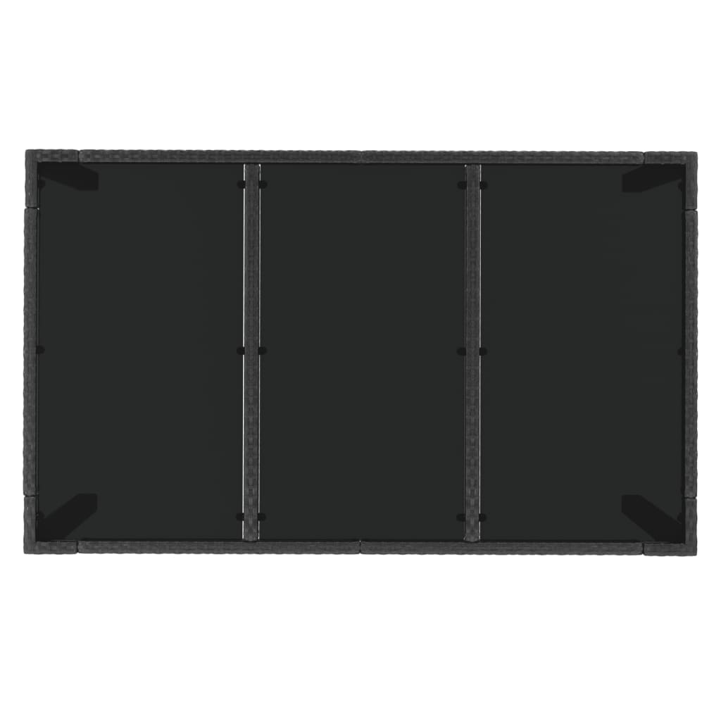 Maison Exclusive - Set da Pranzo Giardino 7pz Nero e Grigio con Cuscini Polyrattan - 9