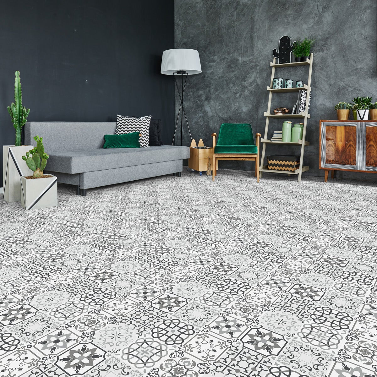 Autocolantes Sol Anti-dérapant avec Protection - CARRELAGES SOL LORDES - 1 autocolante de 60x60cm - 4