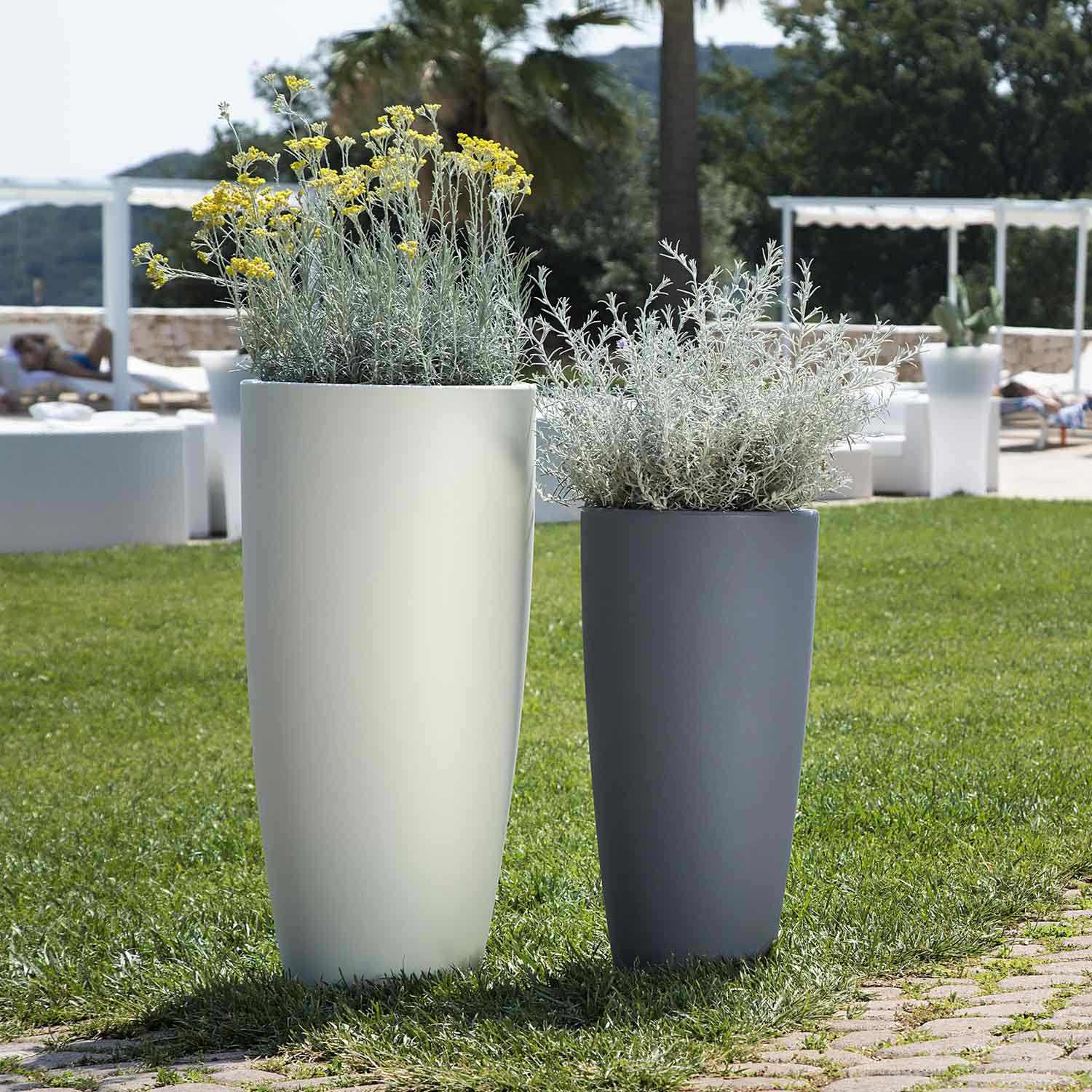 Pot de Fleurs Agave en Résine Rond Glace H70 Ø 33Cm - 4