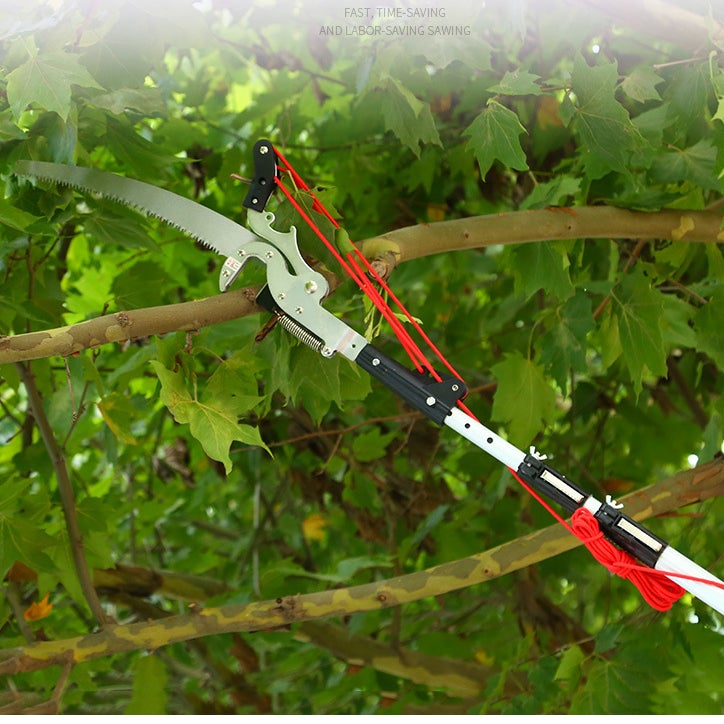 Sécateur, scie d'élagage 2 en 1, cisaille à branches hautes, outil de sciage manuel pour brindilles de plantes (Mât télescopique non inclus) - 4