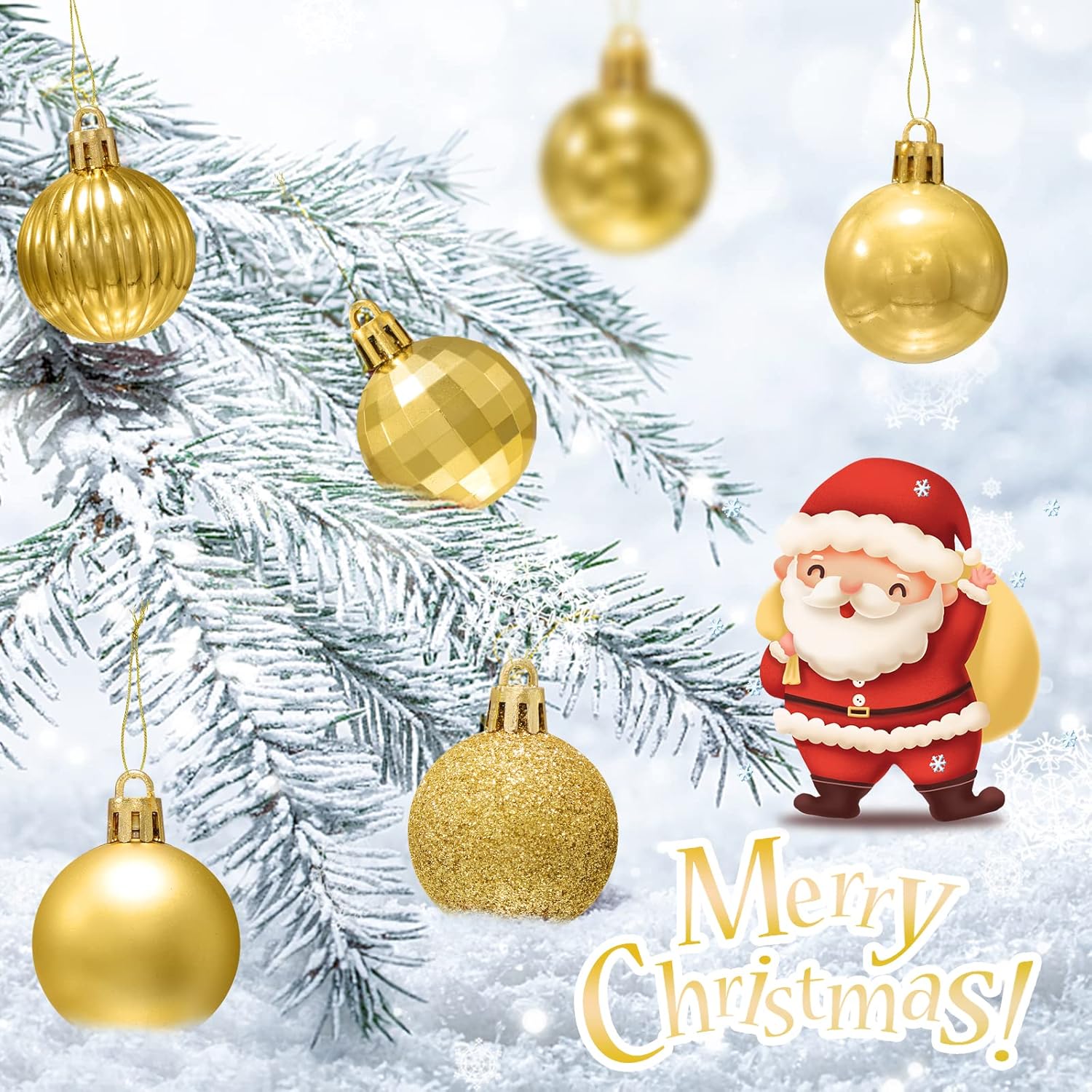 Lot 24 Boules Noël Dorées 3 Cm – Plastique Incassable, Pour Sapin, Couronne, Décoration Fête
