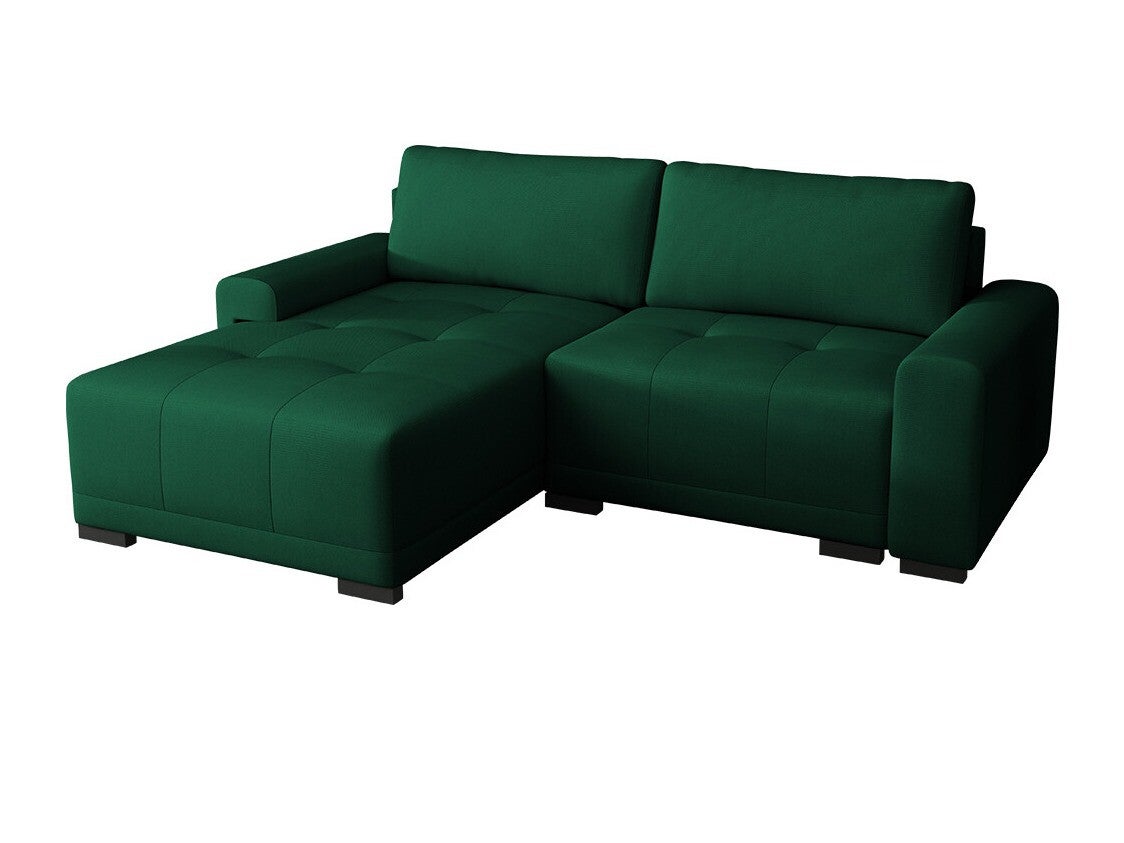 Sofá rinconero columbus 183, verde, función de descanso, almacenaje, 237x180x75cm