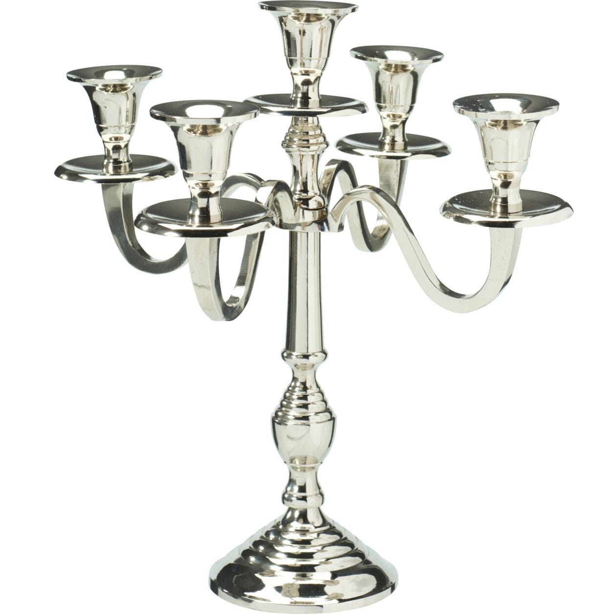 Très grand chandelier orné à cinq bras - Métal Très grand chandelier orné à cinq bras - Métal