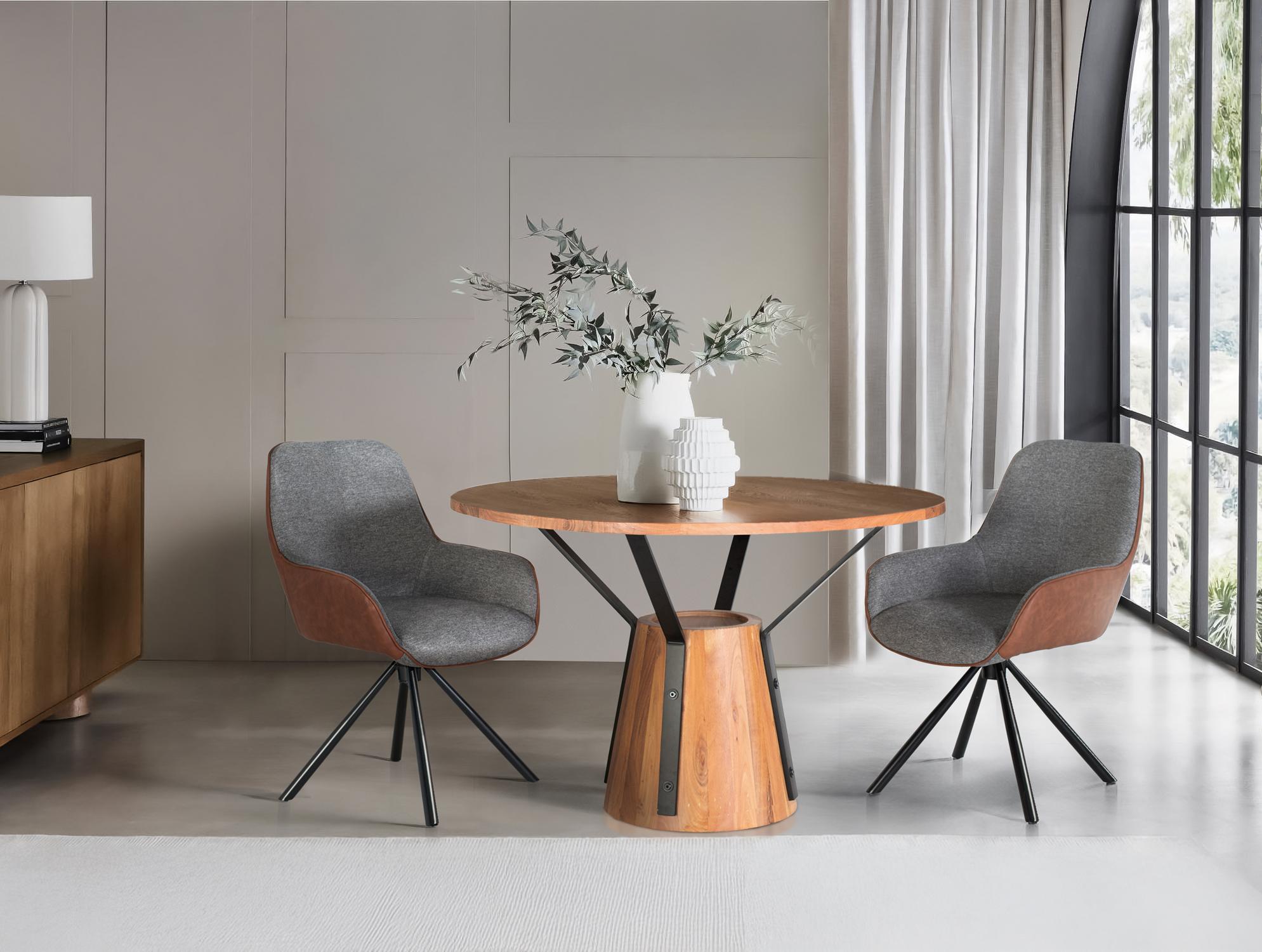 Zestaw 2 obrotowych leżanek pokrytych materiałem