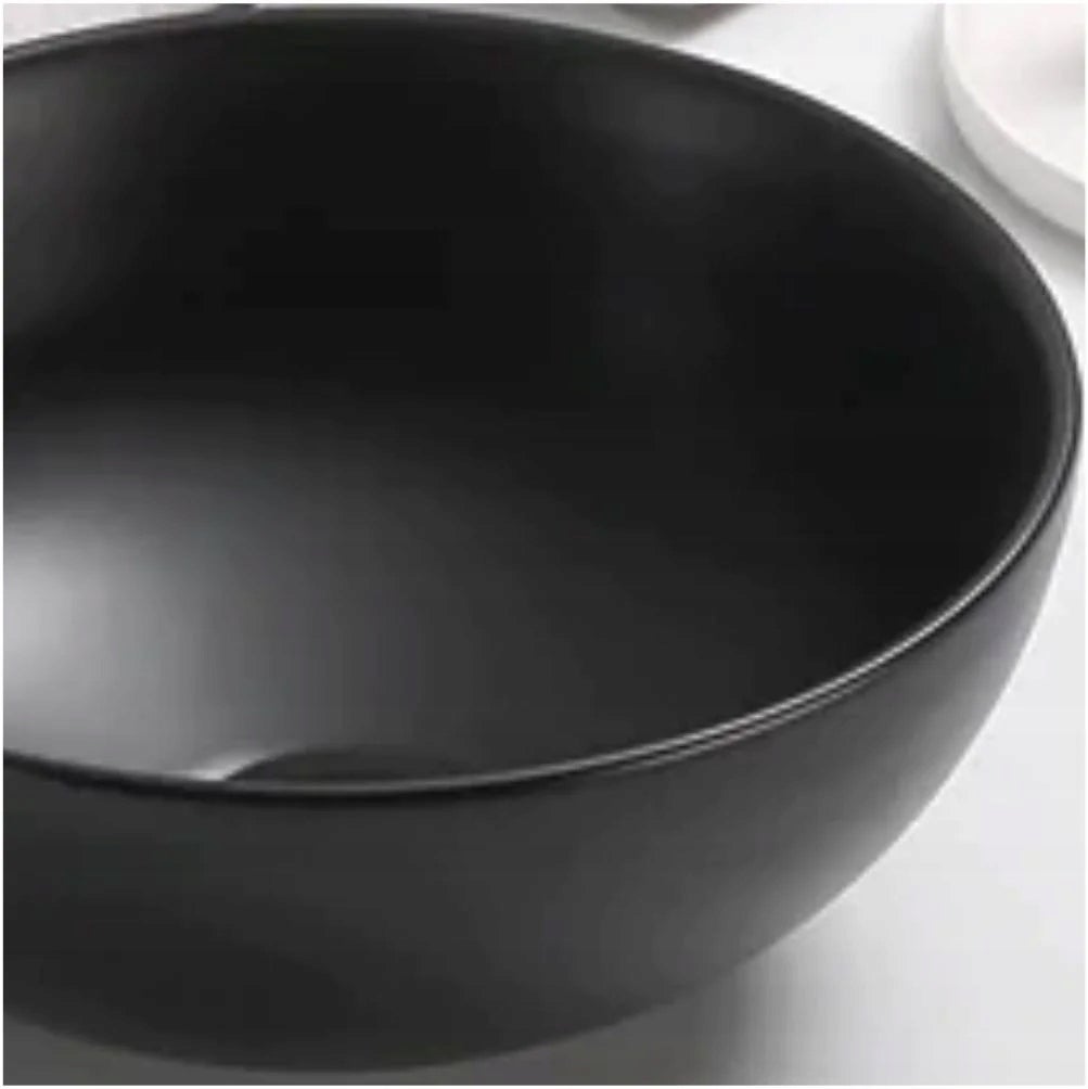 Umywalka nablatowa DOMI 32 cm czarna matowa ceramika okrągła - 3