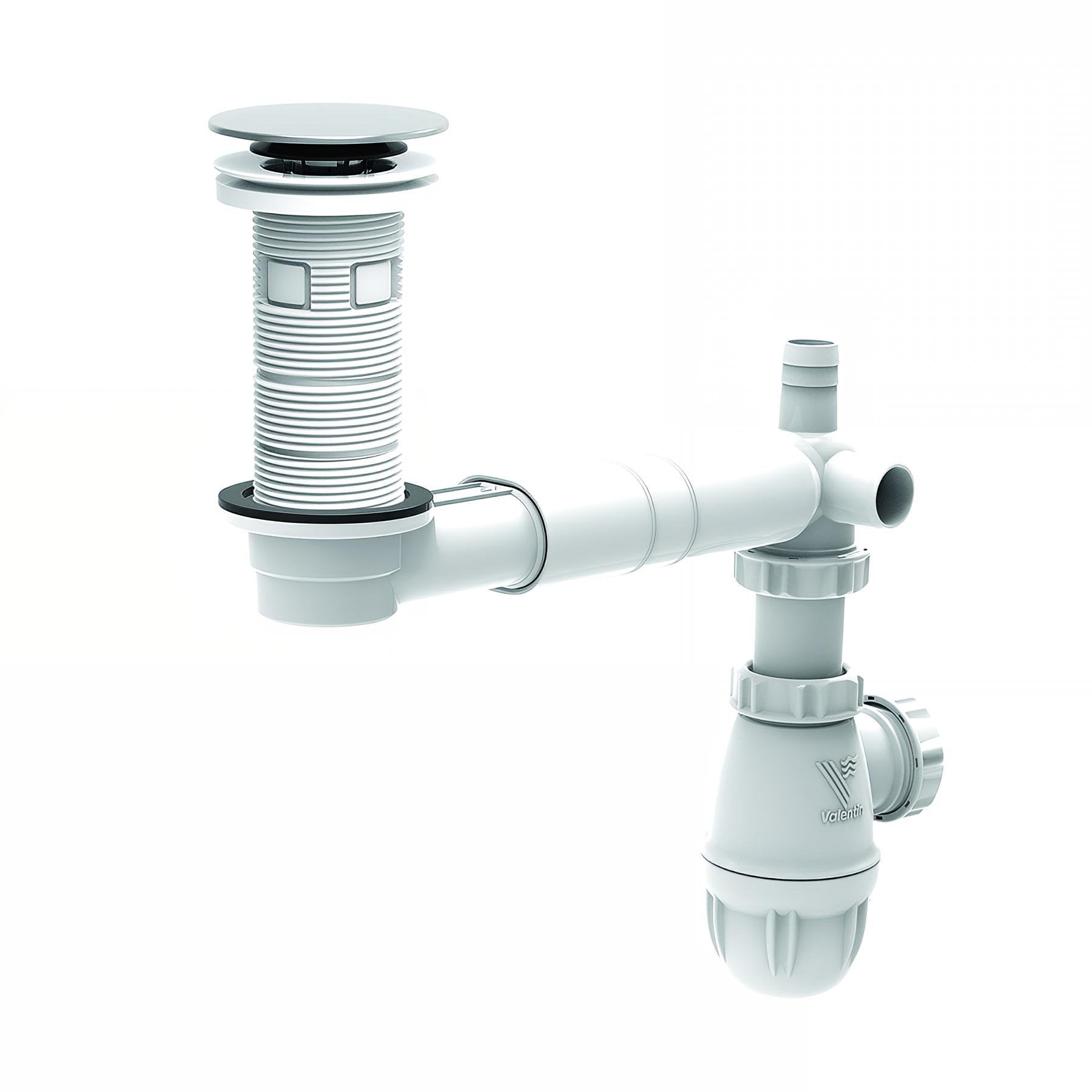 Bonde lavabo avec tubulure extra-plate et siphon 62500000000 - 4