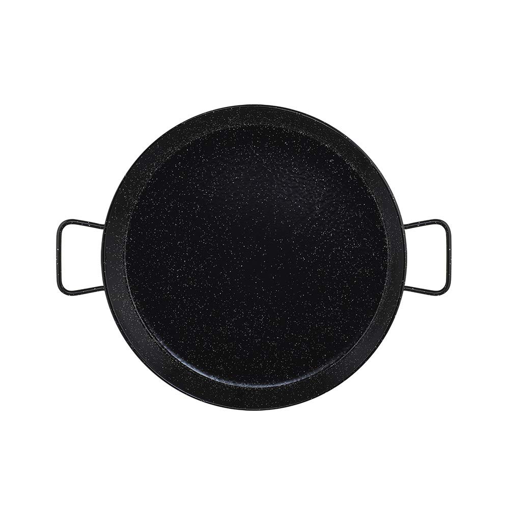 Paellera Lucidata San Ignacio 38 Cm – 8 Porzioni, Acciaio Lucido, Adatta A Gas E Legna, Collezione LA DEHESA