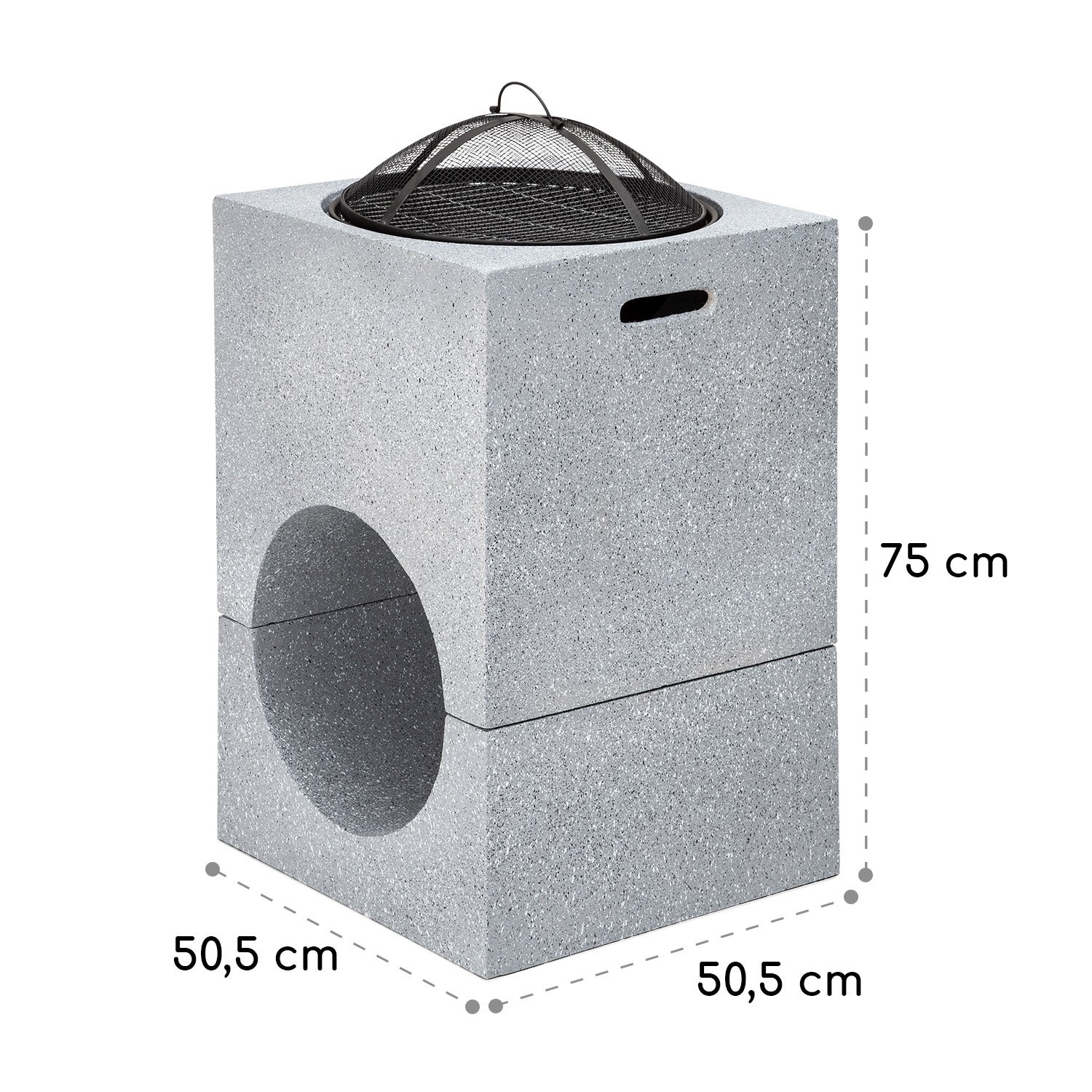 BLUMFELDT Braséro blumfeldt Monolith avec grill MGO & bac en acier et pare-étincelles Gris / argent - 7