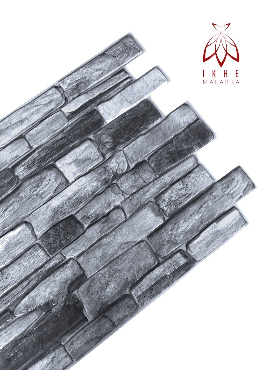 4 m²/10 pièce 3D PVC IMITATION TUILES panneaux muraux revêtement mural DECOR PVC bardage carreaux imitation Grey Ston épaisseur 1mm ! - 2