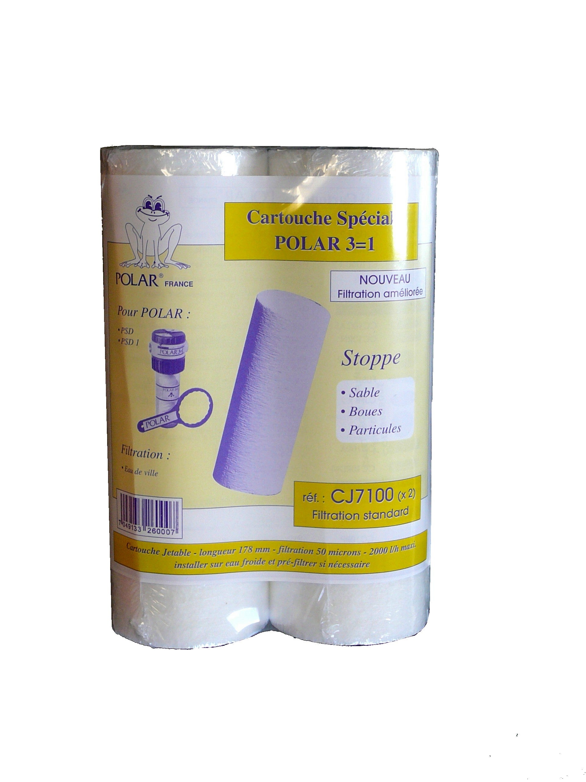 Lot De 4 Cartouches Filtrantes Crystal Filter SW-25-978-PP - 25µm, 9''7/8 Pour Osmoseur