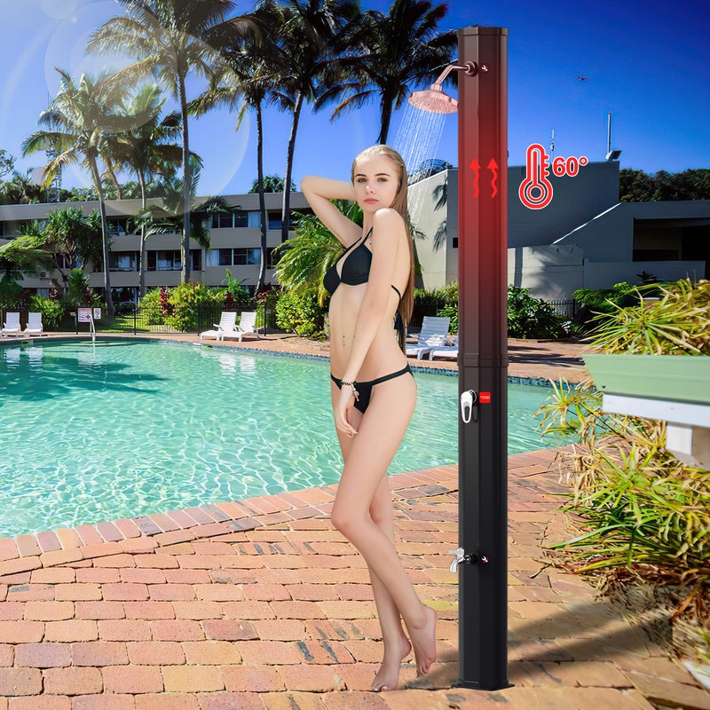 Douche solaire Chauffage Pompe à pied Douches de jardin Piscine Douche