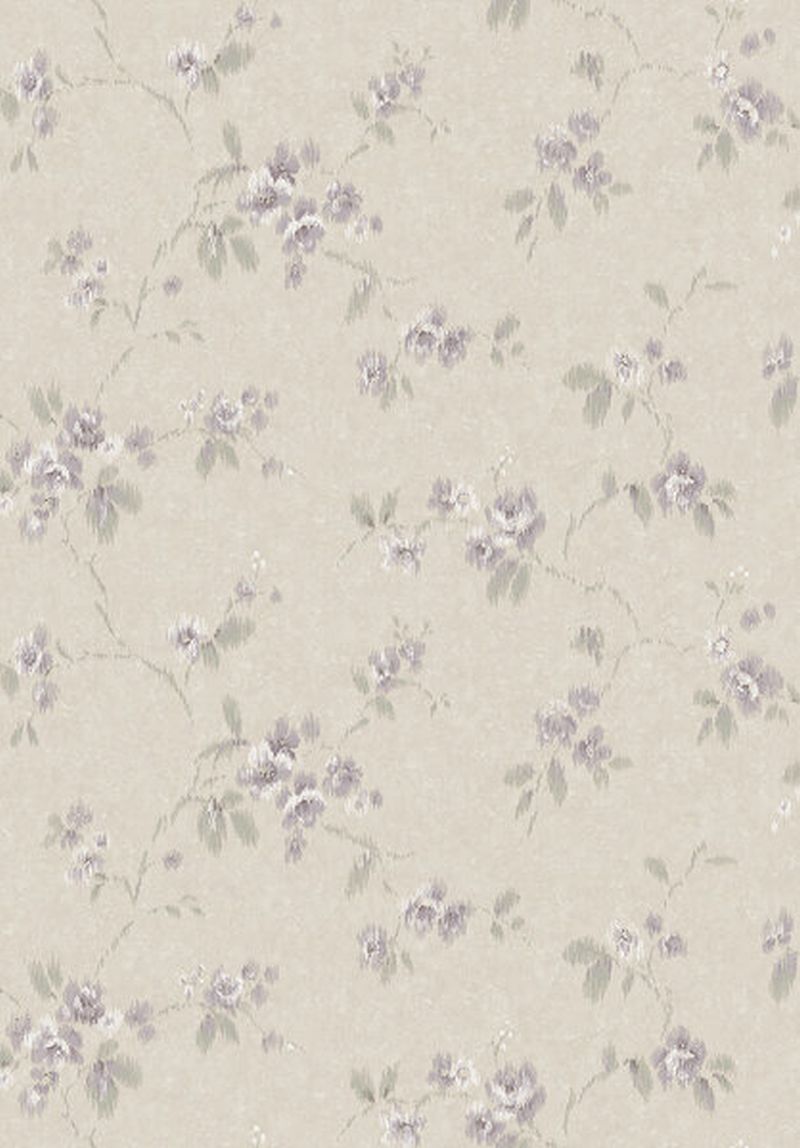 Papel pintado flores beige - 53 cm x 10.05 m - borastapeter