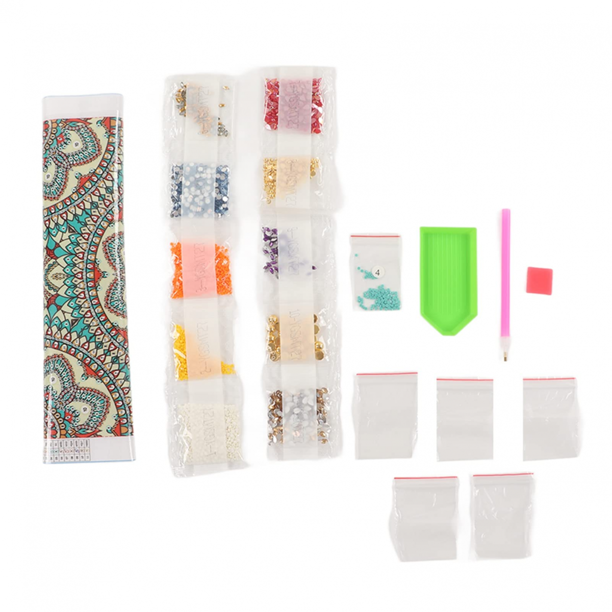 Kit de pictură cu diamant, stil Mandala luminos, efect strălucitor în întuneric, ameliorarea presiunii pentru copii și adulți