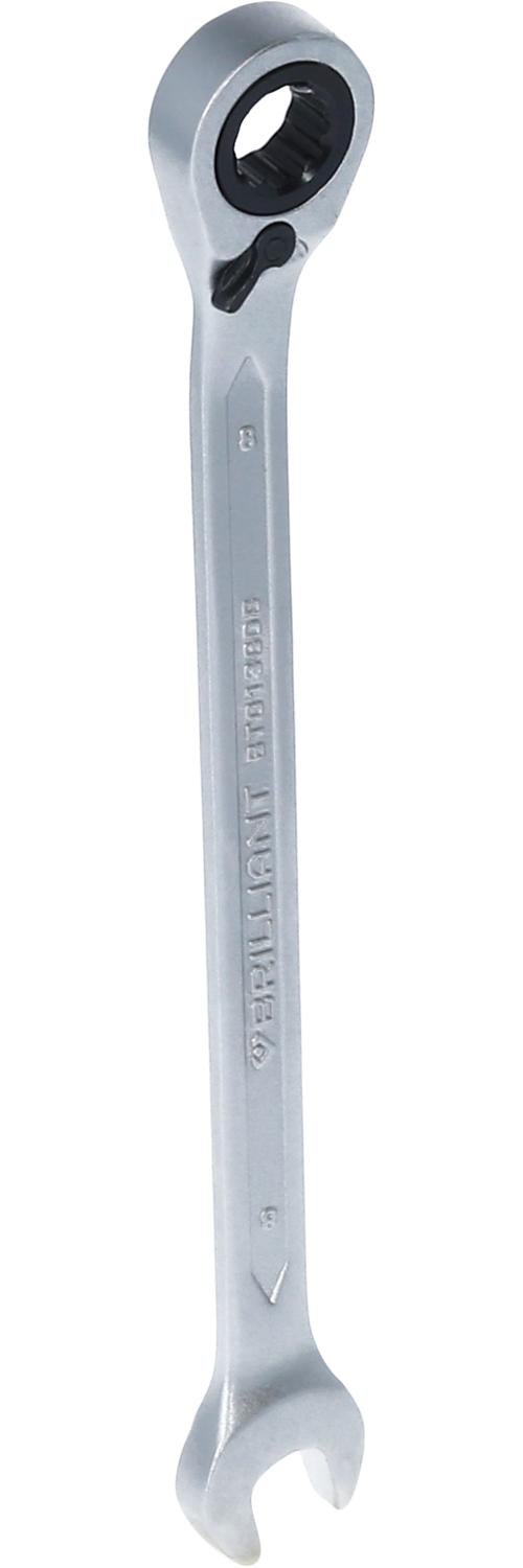 Klucz grzechotkowy pierścieniowy przełączalny BRILLIANT TOOLS 8 mm - BT013808