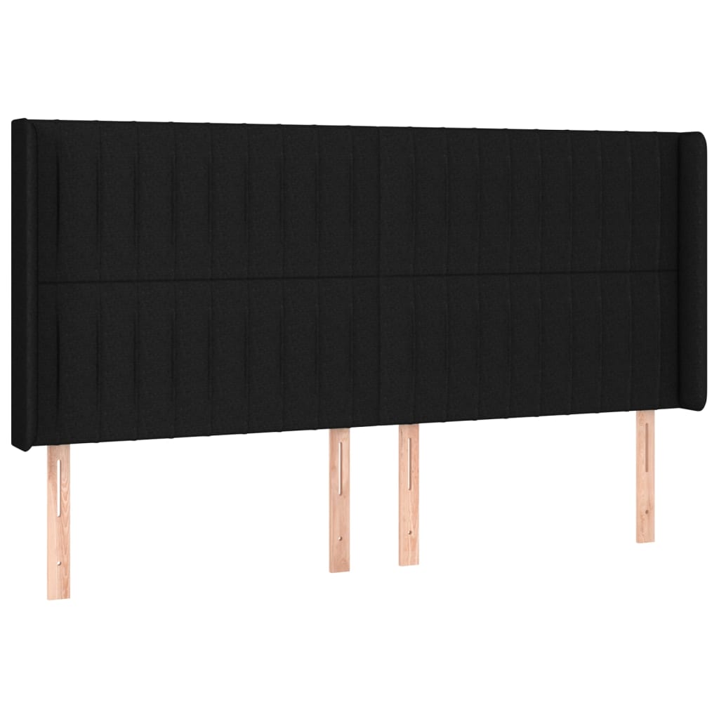 Maison Exclusive - Sommier à lattes de lit matelas et LED Noir 200x200 cm Tissu - 7