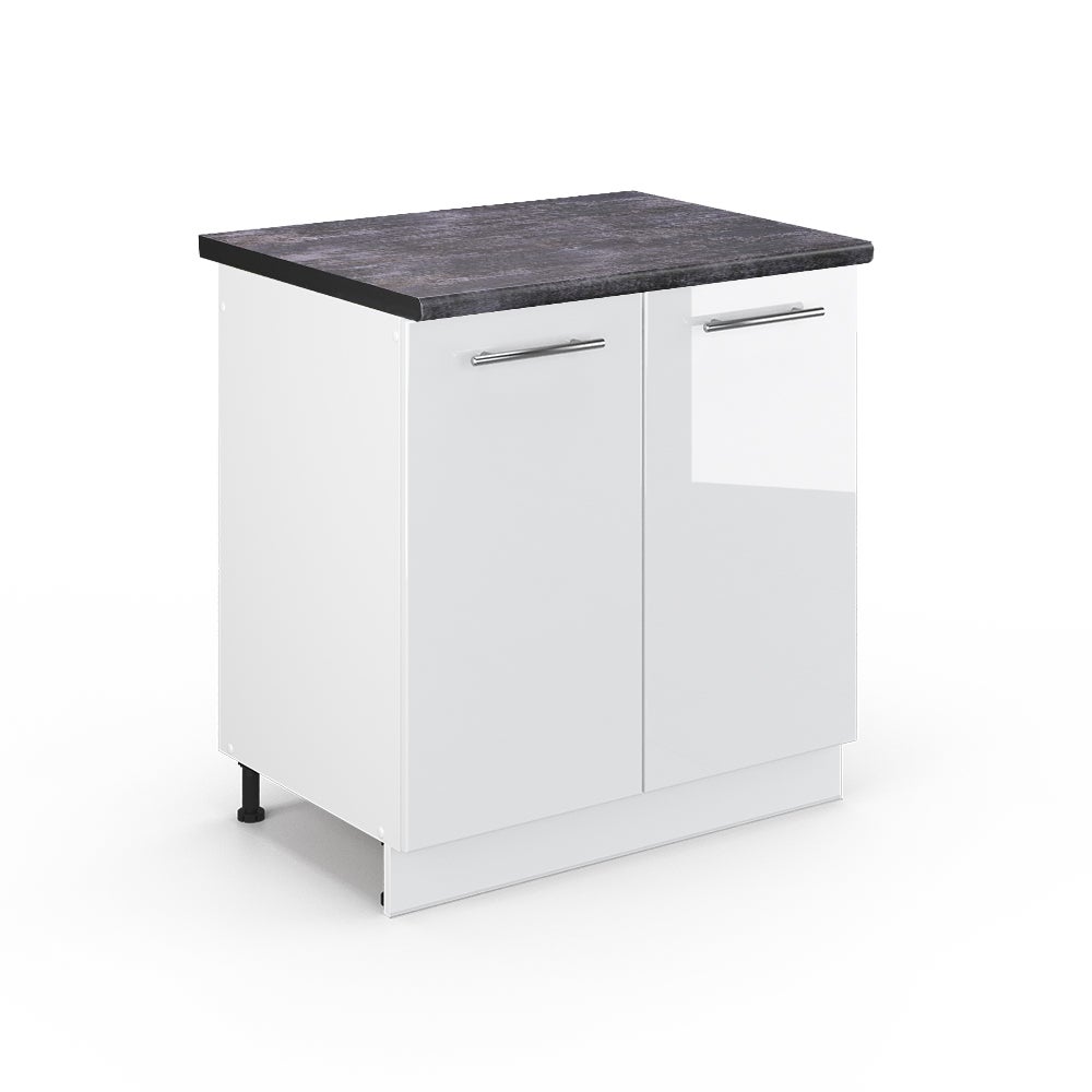 Vicco Szafka pod zlew Fame-Line, Biały wysoki połysk, 80 cm , BP Antracyt