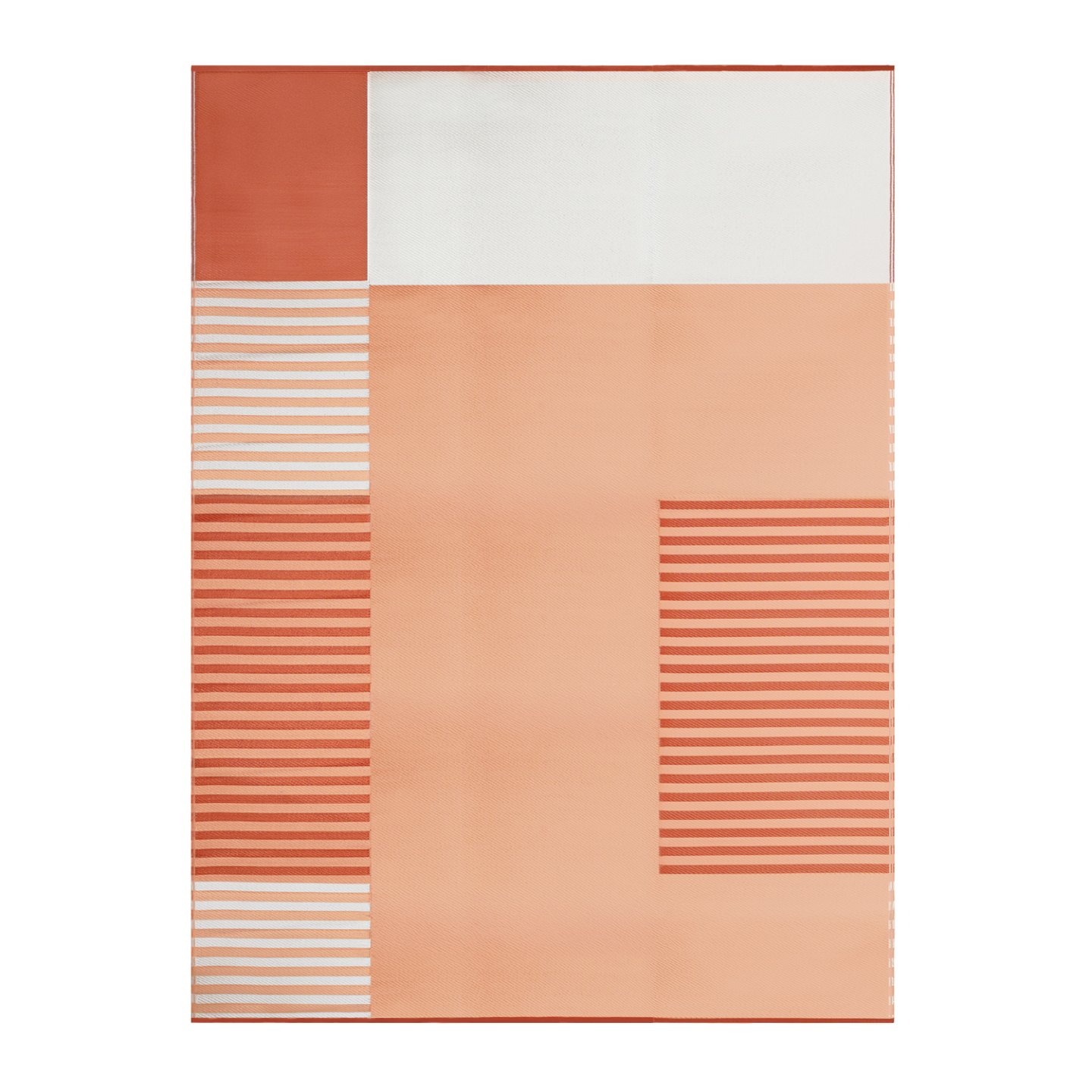 Tapis extérieur GEOMETRIQUE terracotta 270 x 370 CM - 4