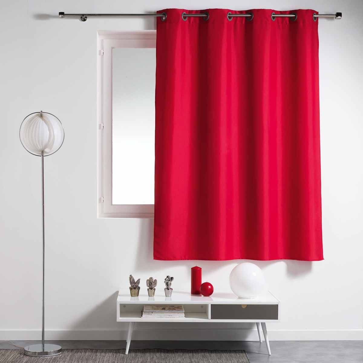Rideaux Rouges 15 Ft Delong Rideau à Oeillets