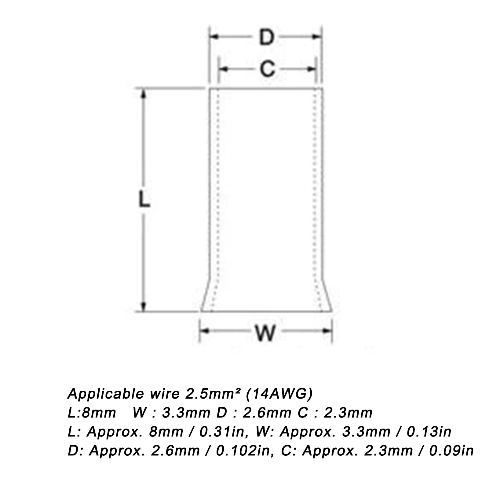 1000 pezzi di ghiera per cavi in rame, connettori a crimpare, fili stagnati, kit di ghiere resistenti all'ossidazione (EN2508) - 6