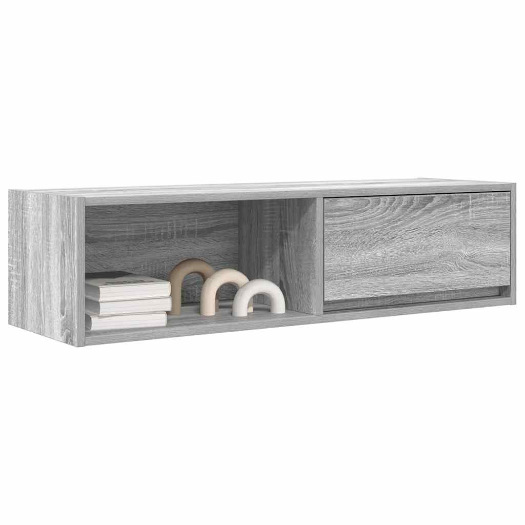 vidaXL Meuble TV sonoma gris 100x31x25,5 cm bois d'ingénierie - 4