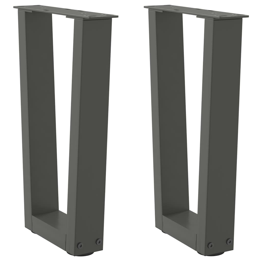 Nogi do stolika kawowego w kształcie litery V 2 szt. Antracyt 38x(42-43,3) cm Stal vidaXL