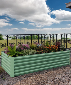 WRJENFSC Potager Surélevé Rond 140x140x68 Cm – Acier Galvanisé Vert, Grande Jardinière Extérieure Pour Légumes, Herbes, Balcon Terrasse