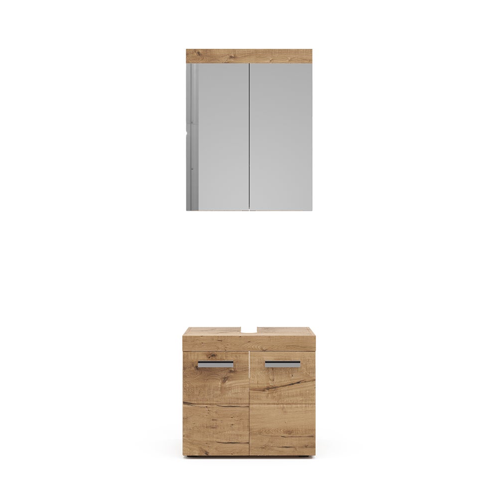 Vicco Zestaw mebli łazienkowych Luna, Oak Wotan, 2 części