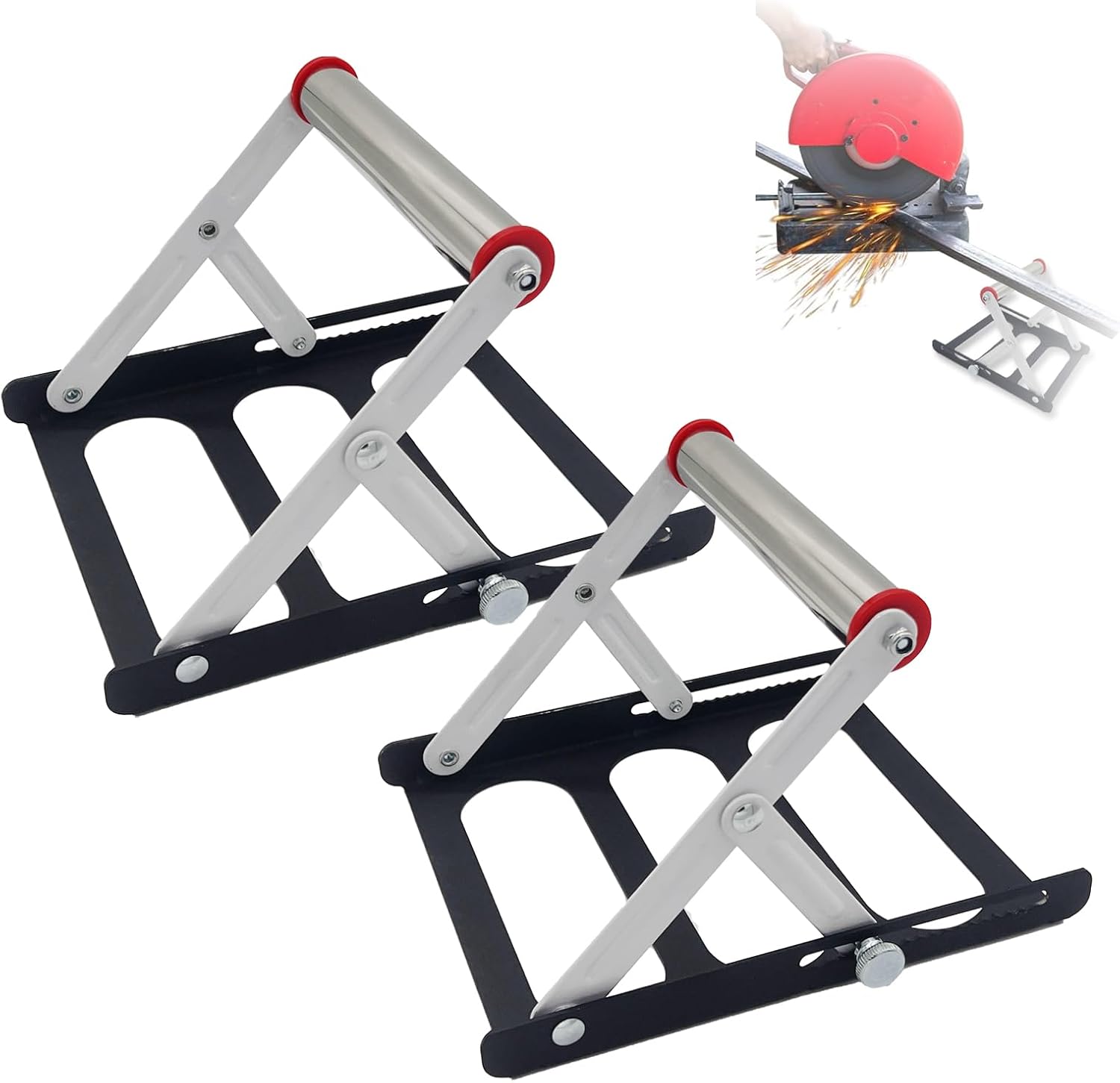 2PCS Support Réglable pour Machine de Découpe en Métal - Tréteaux