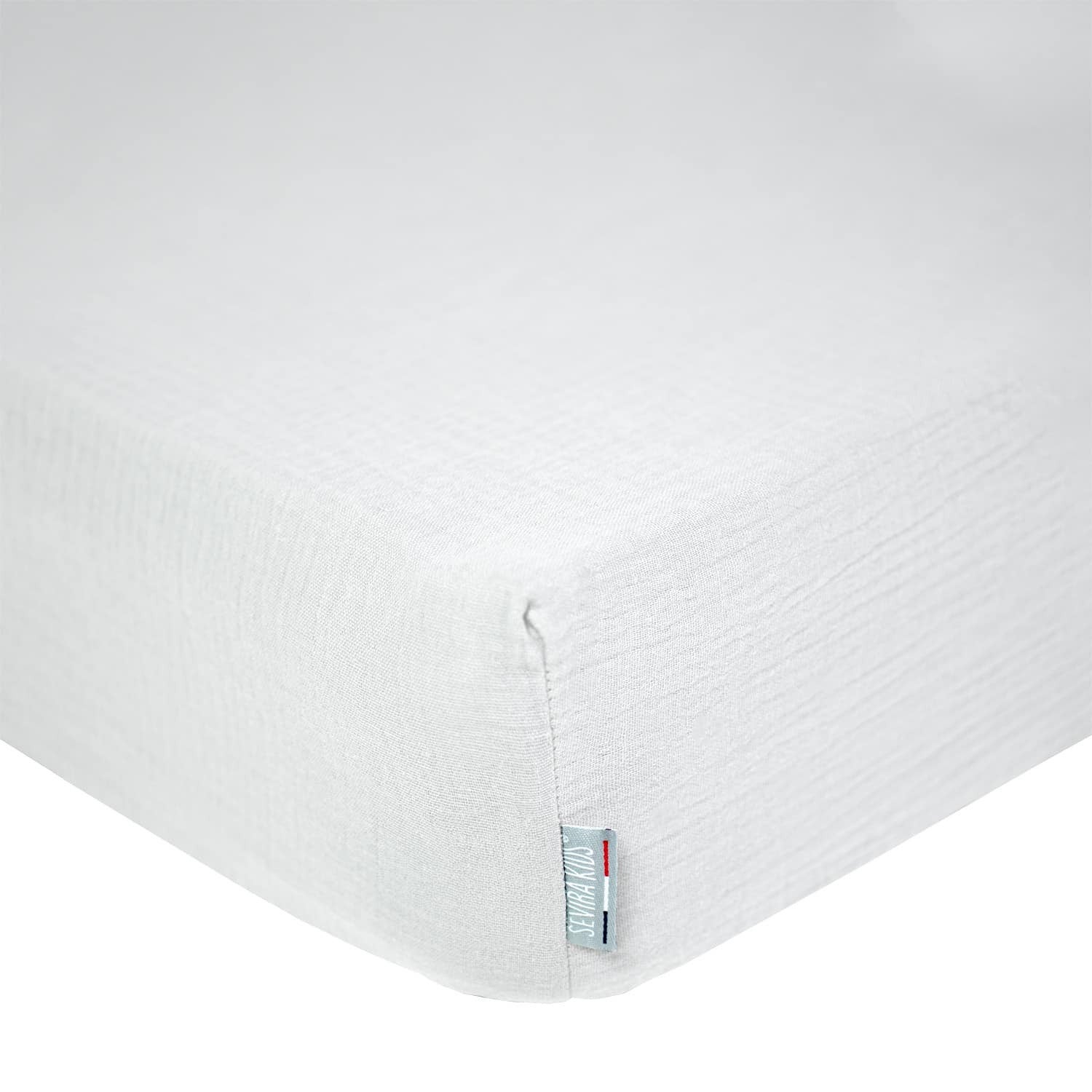 Drap housse uni en gaze de coton - 4