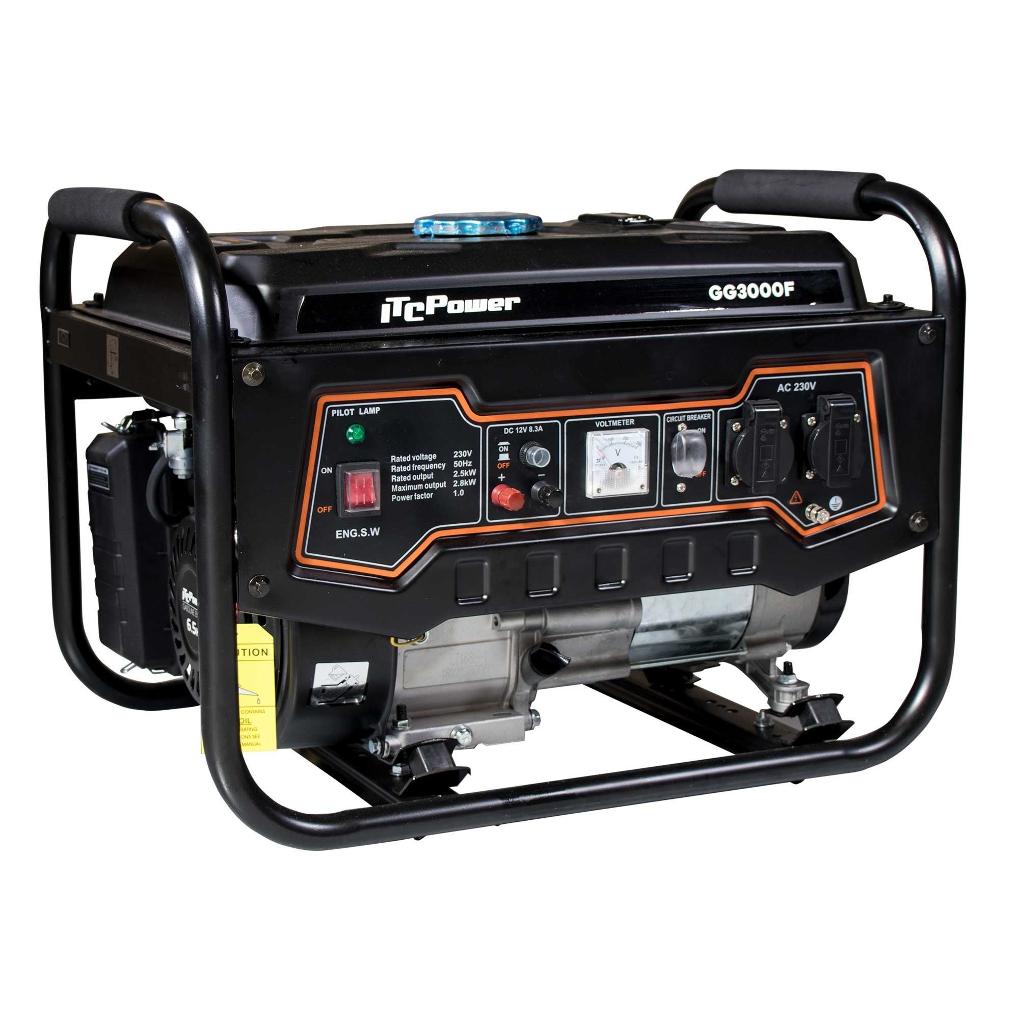 GG3000F Gerador Elétrico a Gasolina 2,8 kW ITCPower - 2