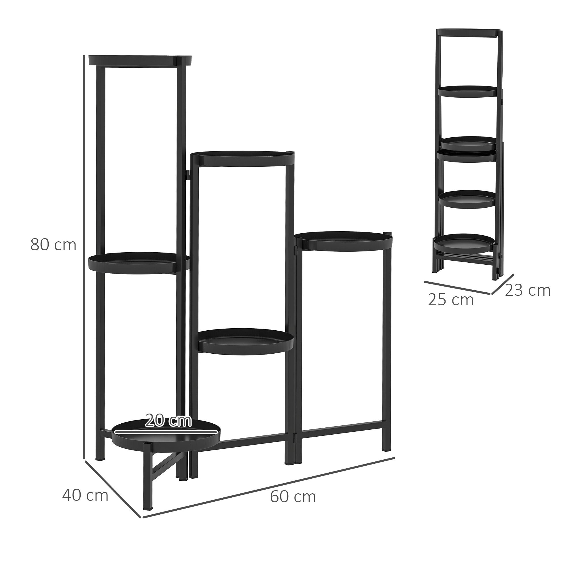 Support pour plantes Métal Outsunny - 3