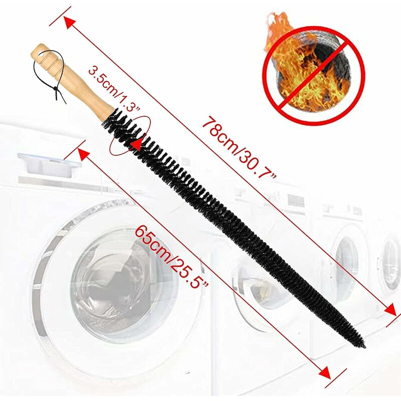Brosse de radiateur avec Manche en Bois Long et Flexible - Brosse à Poils Doux - 2