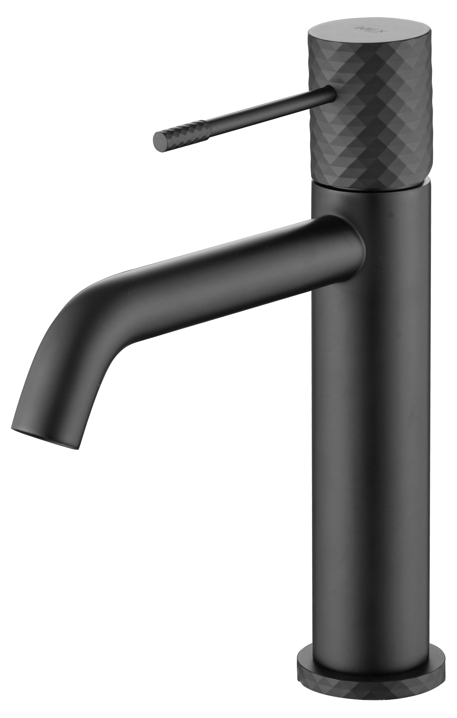 Miscelatore Monocomando Per Lavabo Nero In Ottone G3/8 - Rubinetto Bagno Acqua Calda/fredda Con Tubi Flessibili - 2