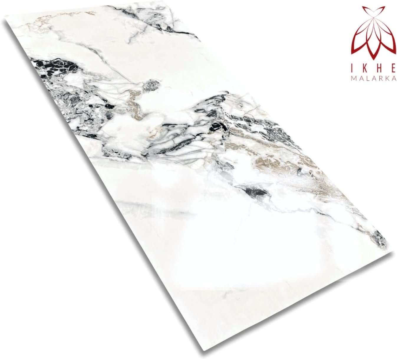 Panneau mural effet marbre – Revêtement PVC 120x60 cm | 2,5 mm | Résistant à l'eau, aux UV et à l'humidité | Alternative aux carreaux Cremig01 - 8