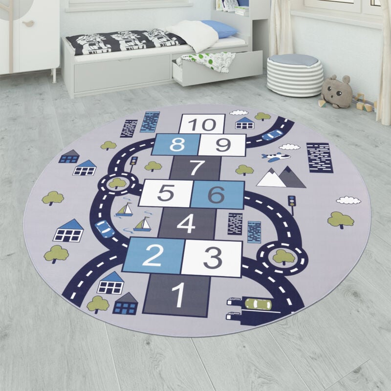 Paco Home Tapis Pour Enfant Poils Ras Chambre Enfant Avec Motifs Animaux Et Jungle, Dimension:80x150 Cm, Couleur:Vert 6