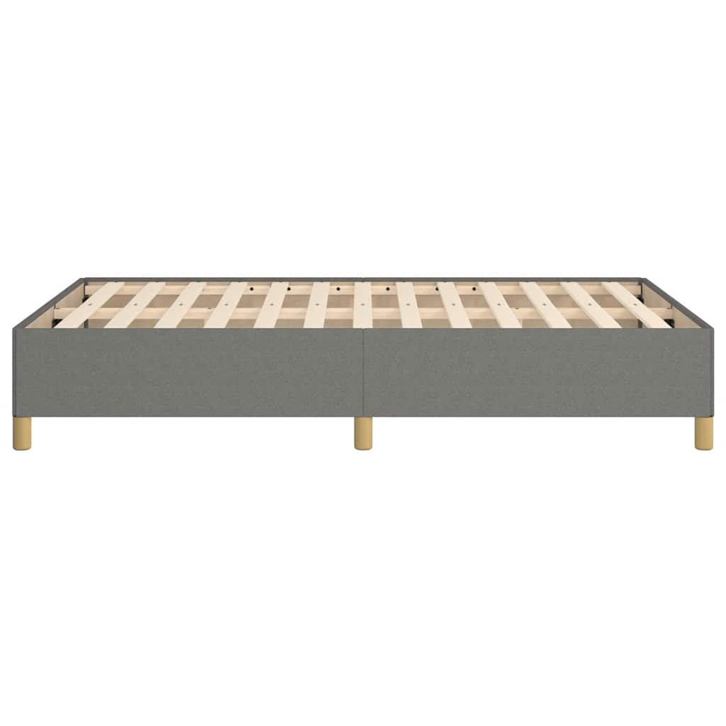 Cadre de lit sans matelas gris foncé 120 x 190 cm tissu - 6
