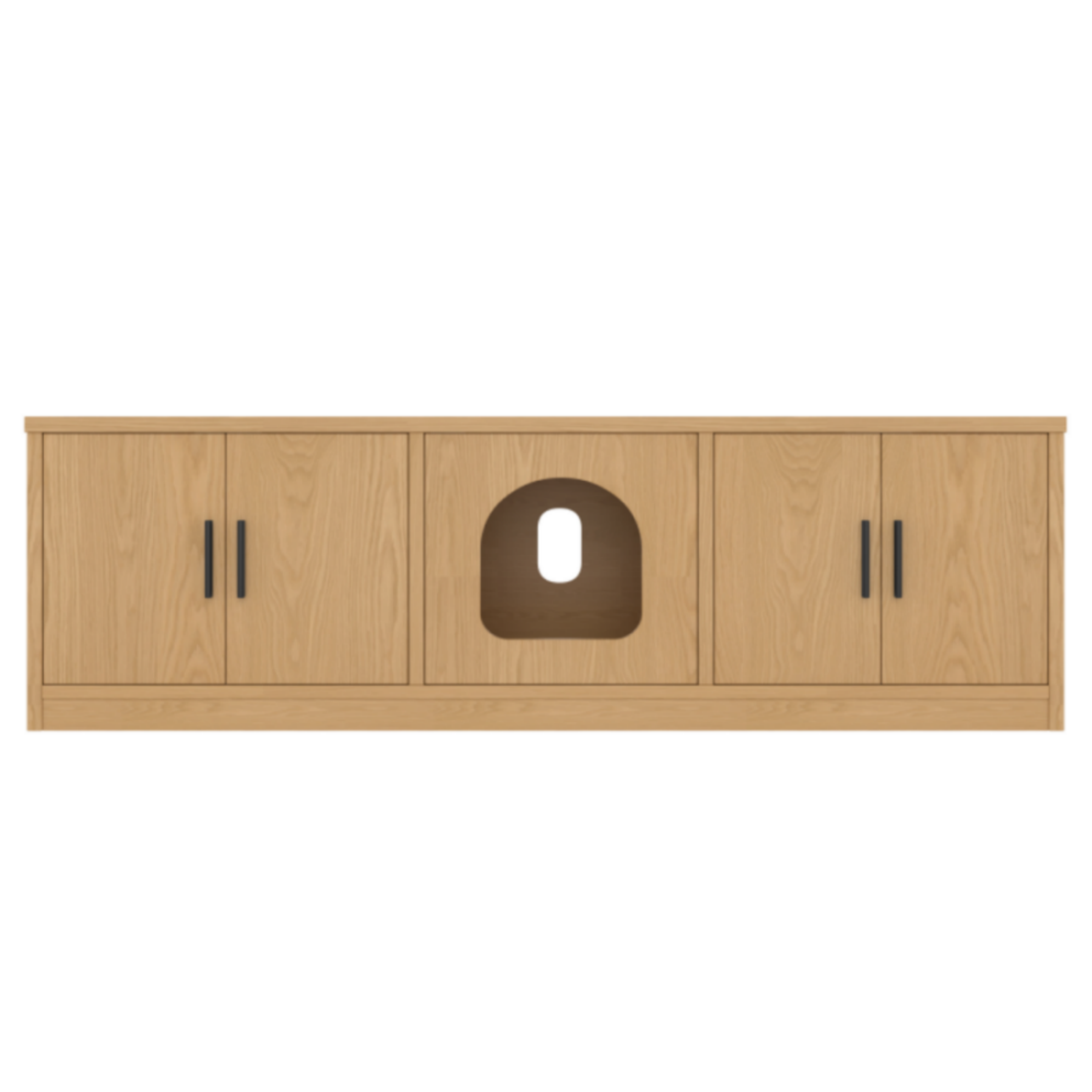 Armário para gatos oculto, arranhador integrado e design ventilado, 140 x 40 x 45,5 cm, Carvalho - 5