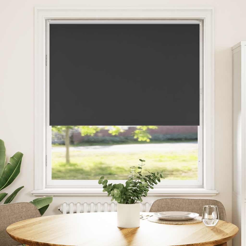 Roleta zaciemniająca czarny 95x130 cm Szerokość tkaniny 90,7 cm vidaXL