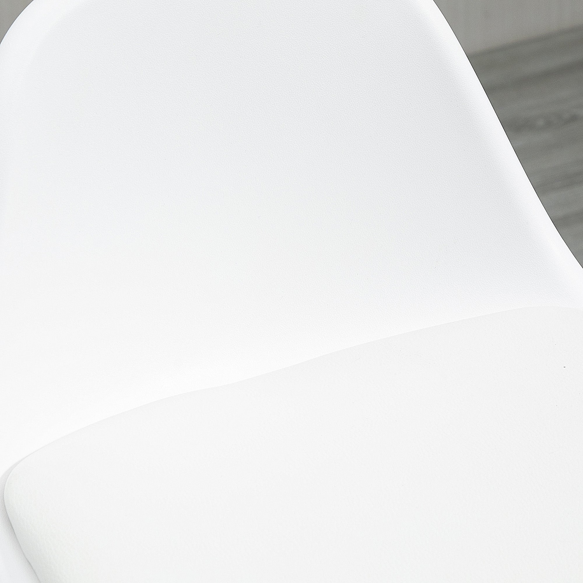 HOMCOM Set 2 Sgabelli da Bar Stile Nordico con Schienale, Cuscino e Poggiapiedi, Legno e Plastica, Bianco - 9