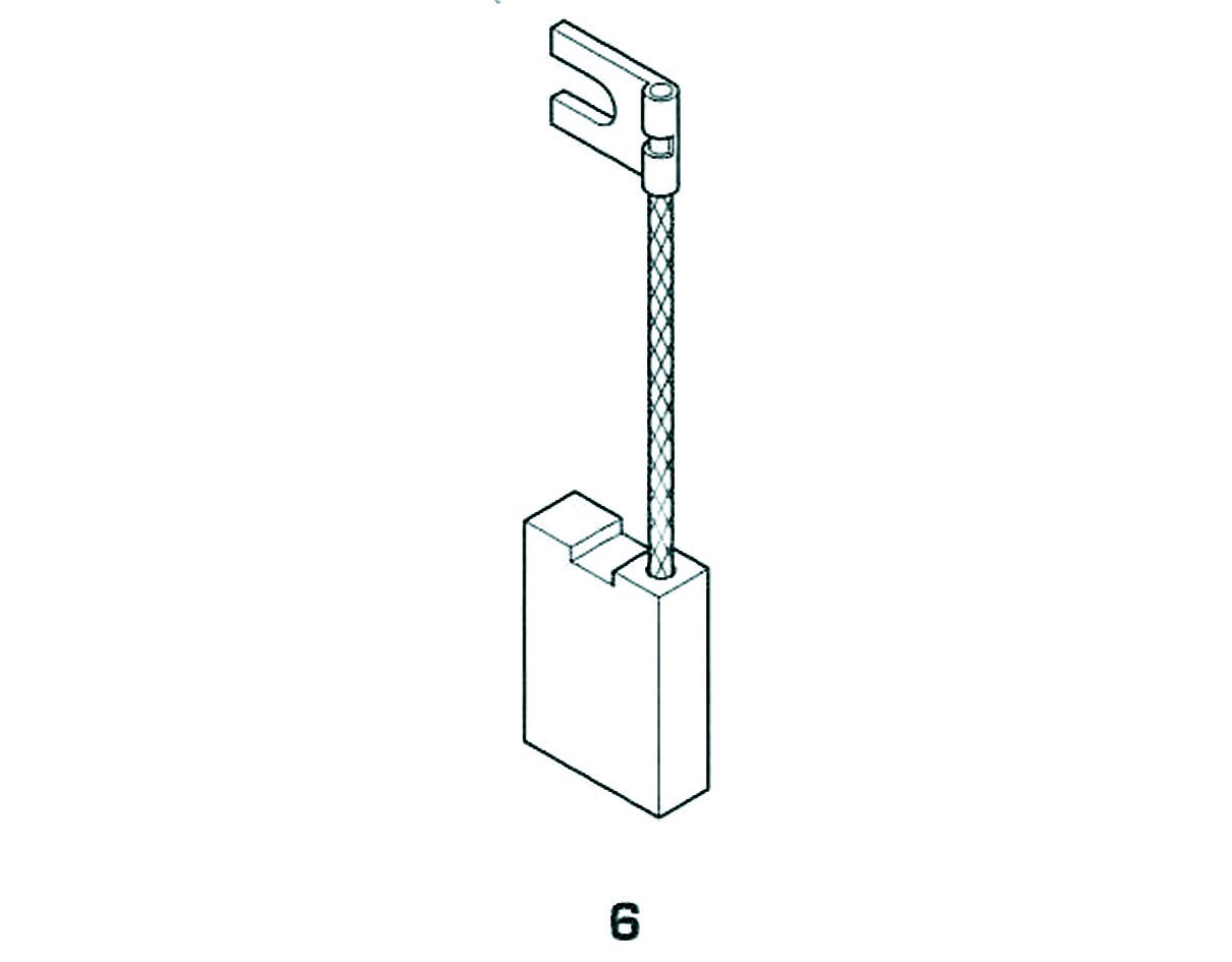 Spazzole Di Carbone Per Utensili Wacker - 6.3x12.5x22 Mm, Con Arresto Automatico, Set Di 2 Pezzi