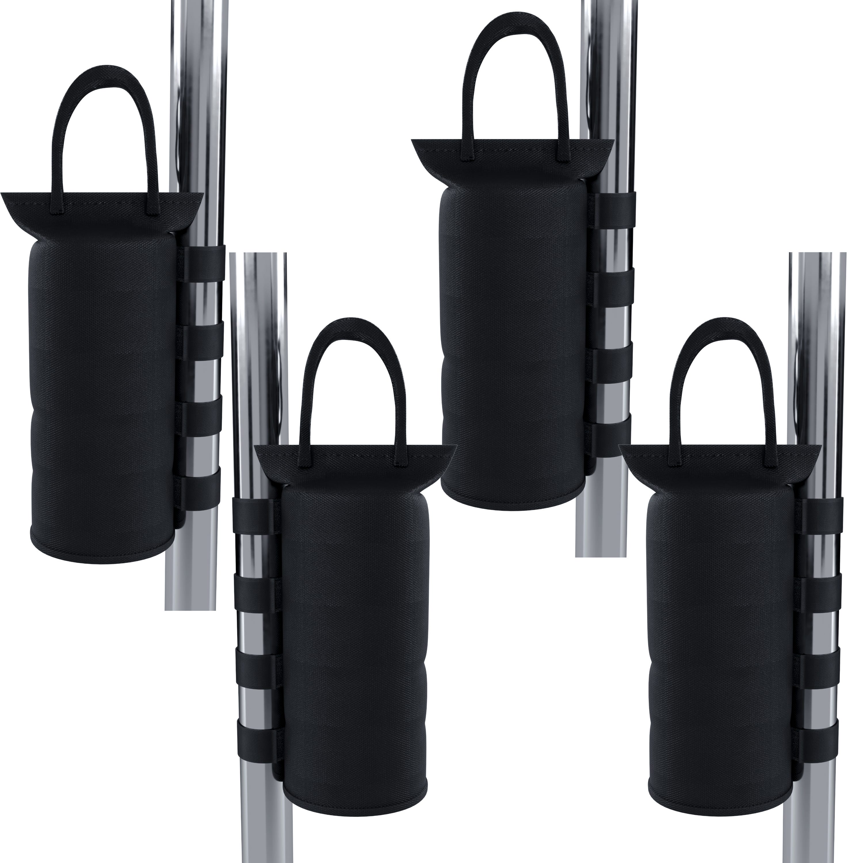 Set Di 4 Pesi Per Gazebo In Tessuto Oxford 600D – Sacchi Zavorra Riempibili Con Fascette In Velcro Per Tende E Teli