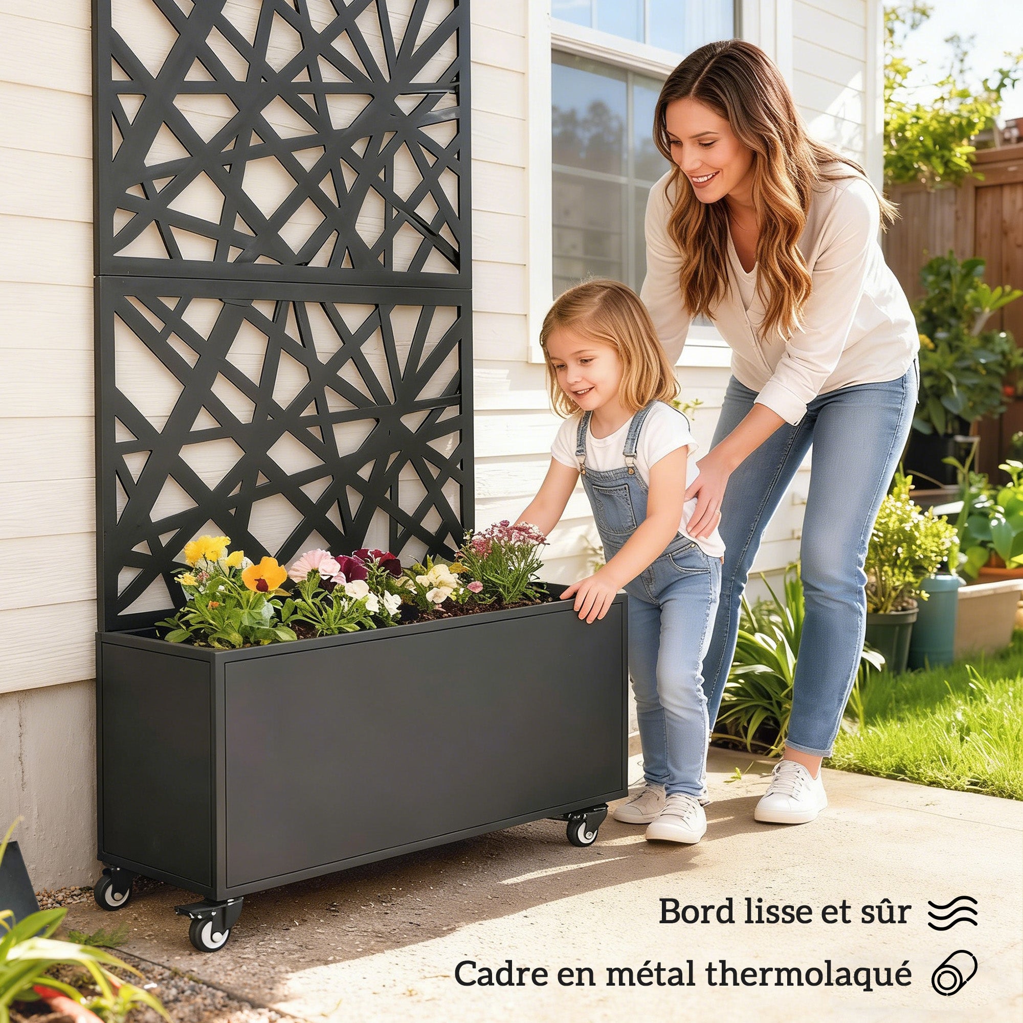 Jardinière avec treillis métal Outsunny - 7