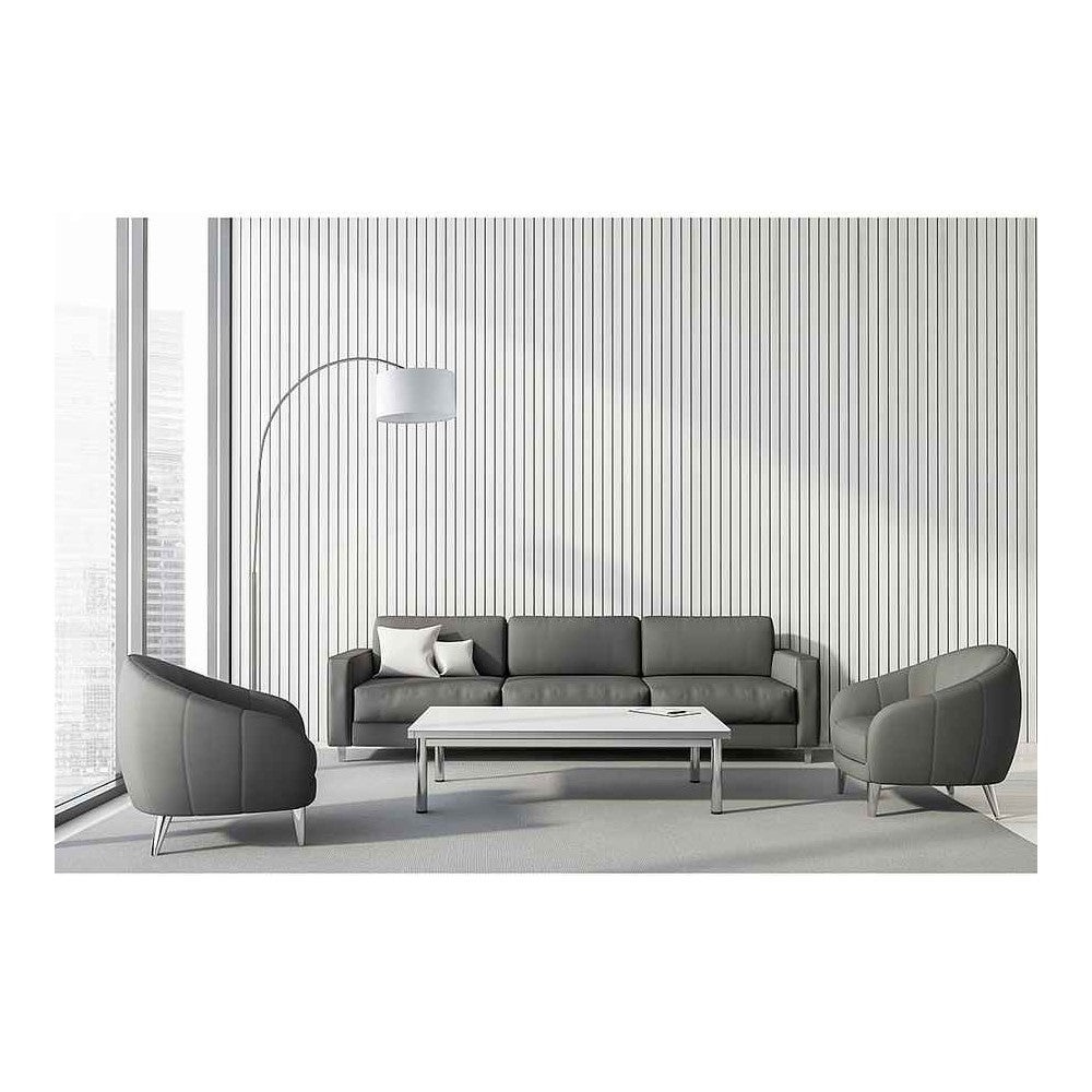 Salon des pieds POLUX simple lumière nickel avec écran blanc FABRILAMP - 2