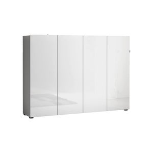 Scarpiera Sospendibile A 10 Ripiani MUOU, Organizer Da Porta O Parete, Struttura Metallica, 50.9x20x150.9 Cm, Bianco - 3