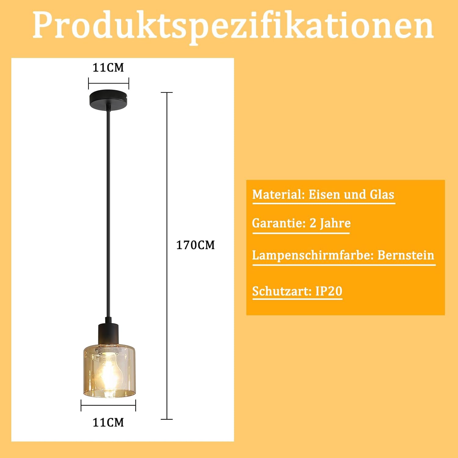 NETTLIFE Suspension table à manger lampe suspendue vintage suspension E27 suspension noire 1 ampoule rétro industriel - 8