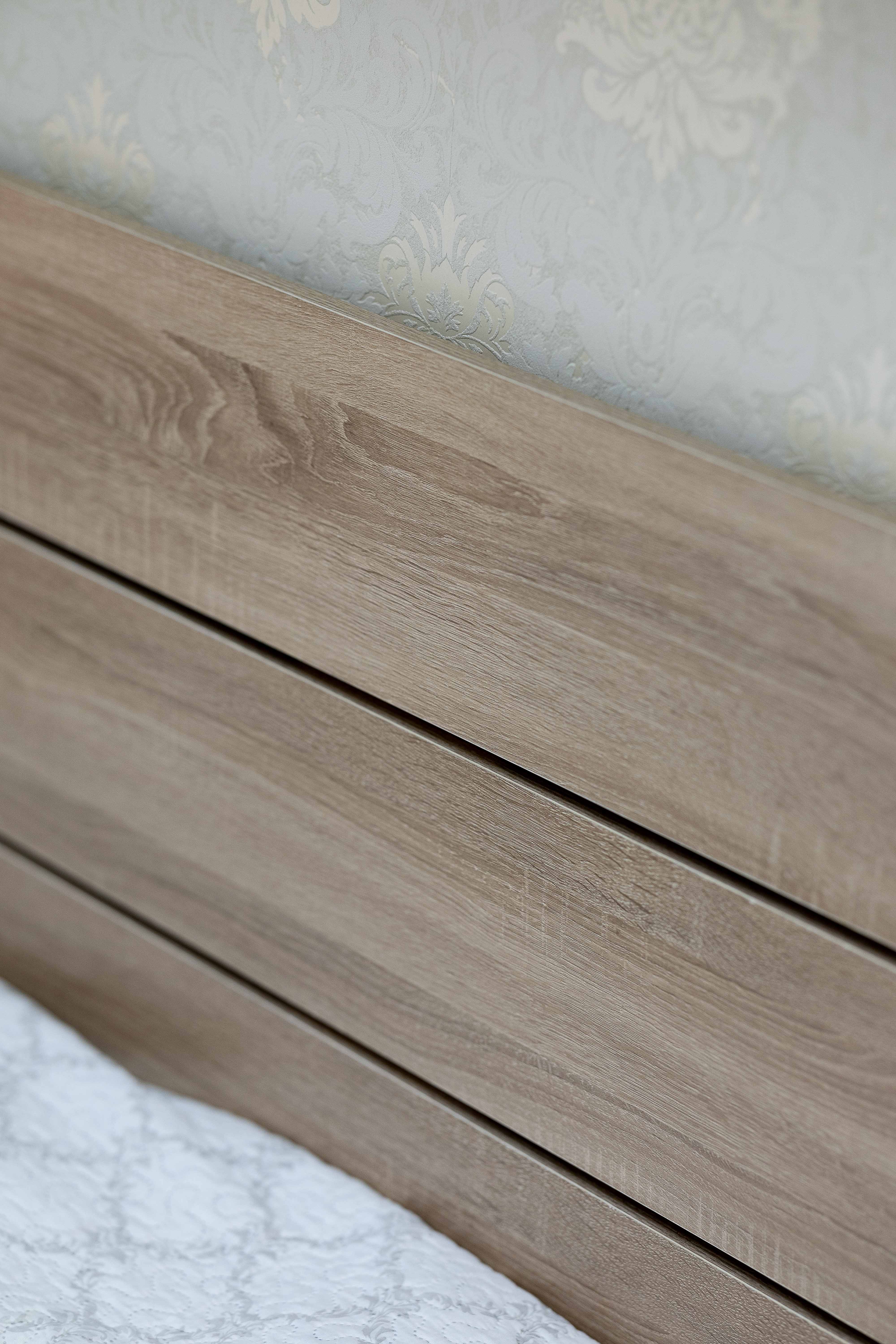 DUPI Cabecero Aitana de Madera para Cama de 150 cm – Estilo Nórdico, 160x59 cm, Fácil de Instalar – Color Taupé - 8