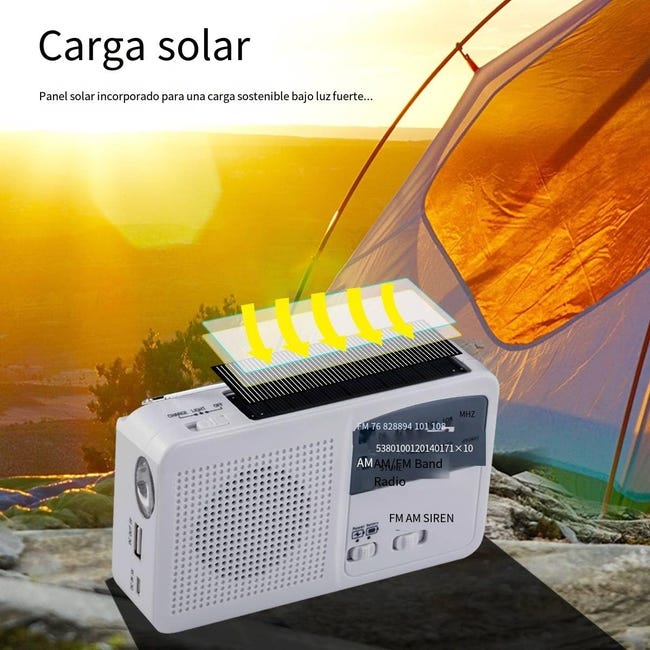 Fdit Caricatore Portatile di Emergenza per Telefono Cellulare da 3 a 8 Ore in Standby con Luce a LED, Caricatore per Telefono a Manovella USB per Fdit Caricatore Portatile di Emergenza per Telefono Cellulare da 3 a 8 Ore in Standby con Luce a LED, Caricatore per Telefono a Manovella USB per