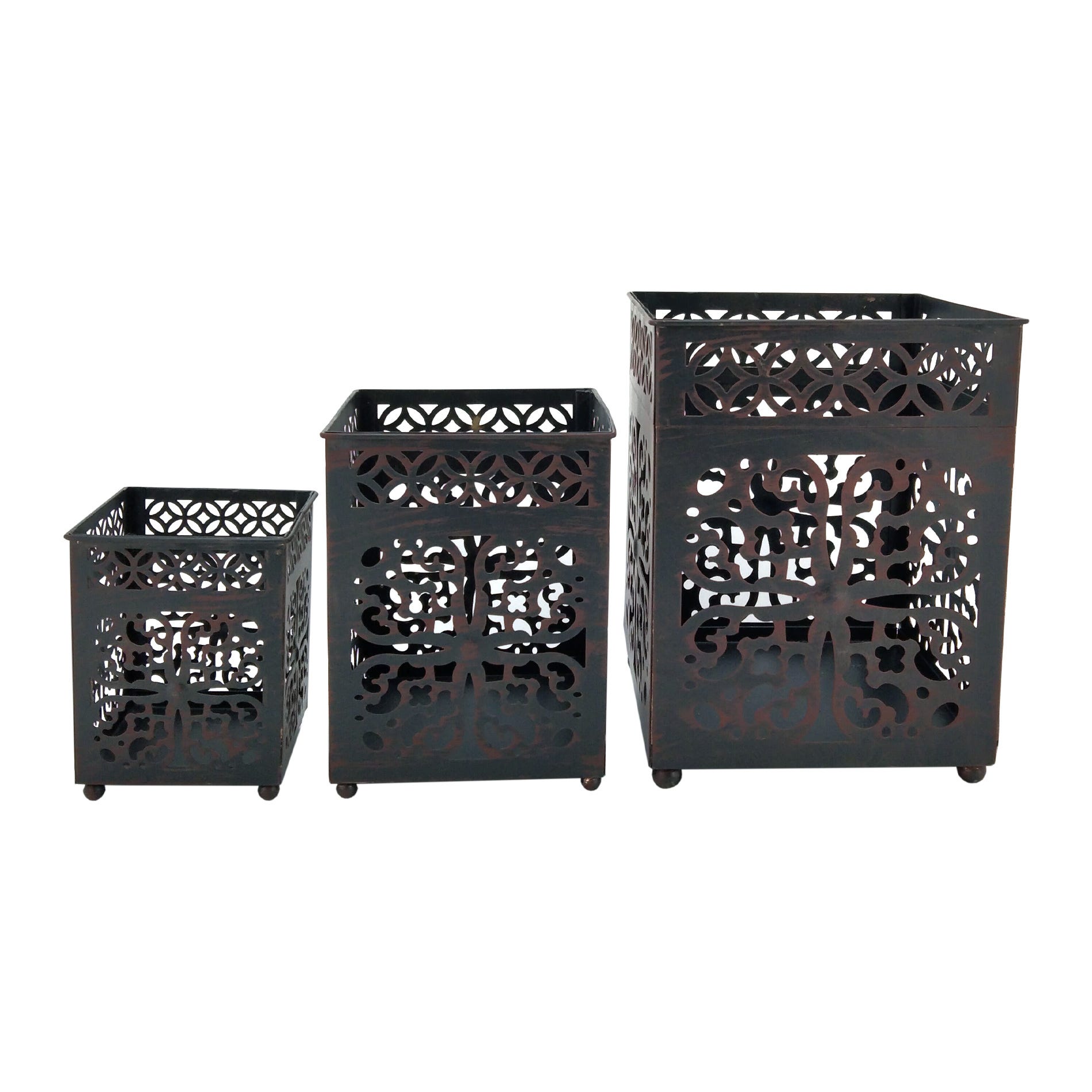 MARRAKESCH Lot de 3 lanternes orientales Teja 16 cm Photophores pour l'extérieur comme MARRAKESCH Lot de 3 lanternes orientales Teja 16 cm Photophores pour l'extérieur comme