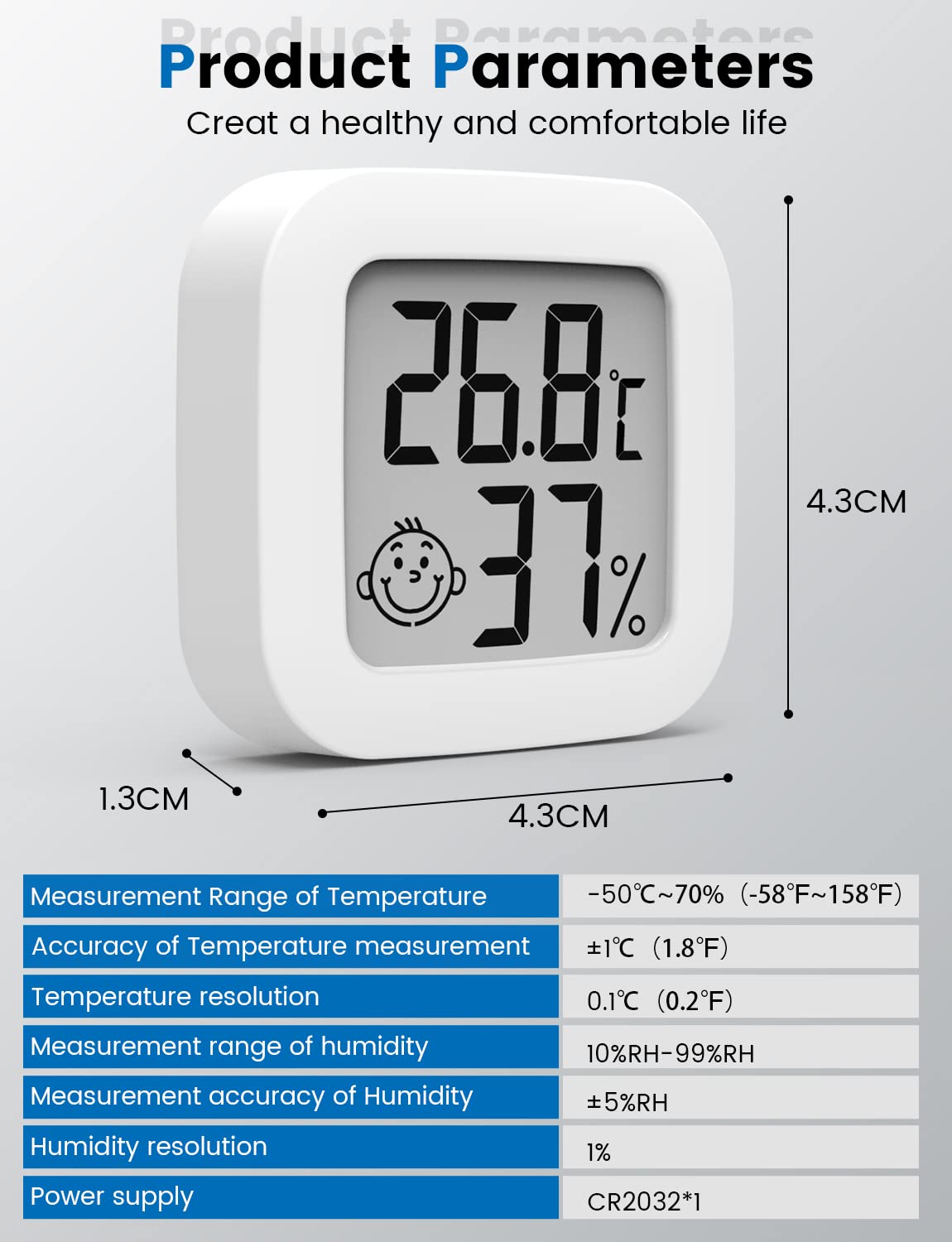 Termometro E Igrometro Digitale Per Interni - Misuratore Di Umidità E Temperatura Con Display LCD - Foto 4