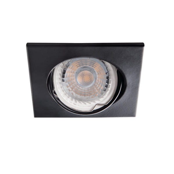 Oprawa sufitowa wpuszczana Alor czarna 1xGX5.3 / GU10x35W kwadratowa ruchoma IP20 wym: 8 x 8 cm metal Kanlux